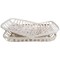 Northlight Rectangular Lattice Tobacco Baskets - White - Set of 3